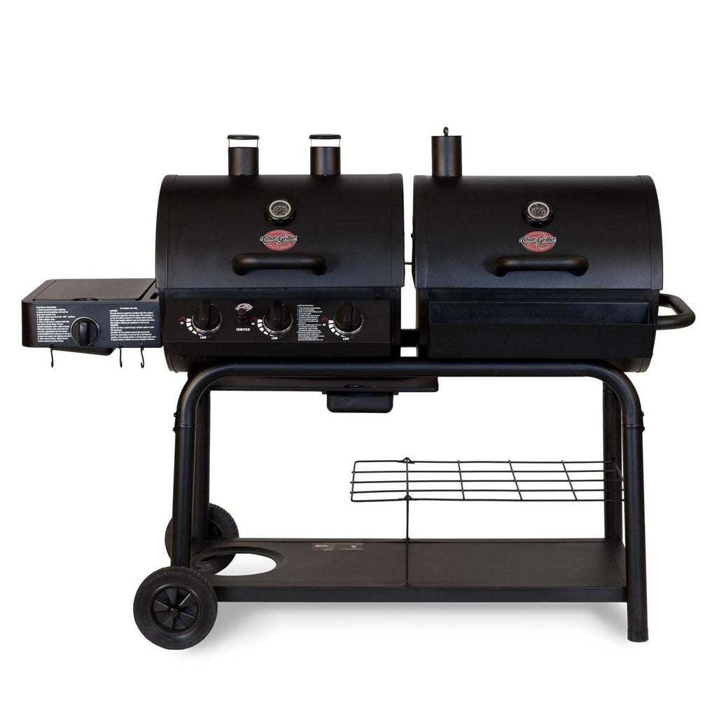 Char-Griller Duo‚ 5050 Gas and Charcoal BBQ with Side Burner