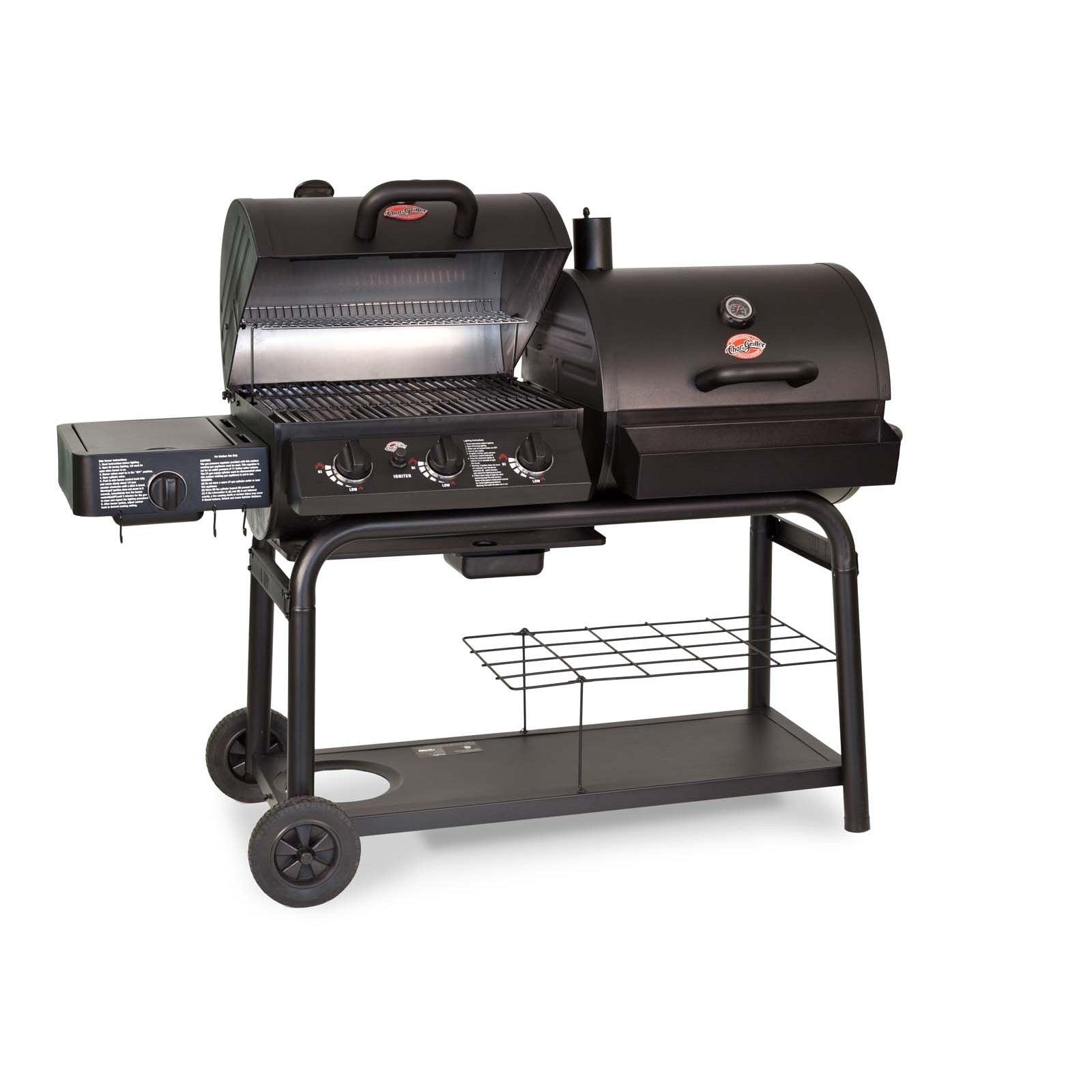 Char-Griller Duo‚ 5050 Gas and Charcoal BBQ with Side Burner