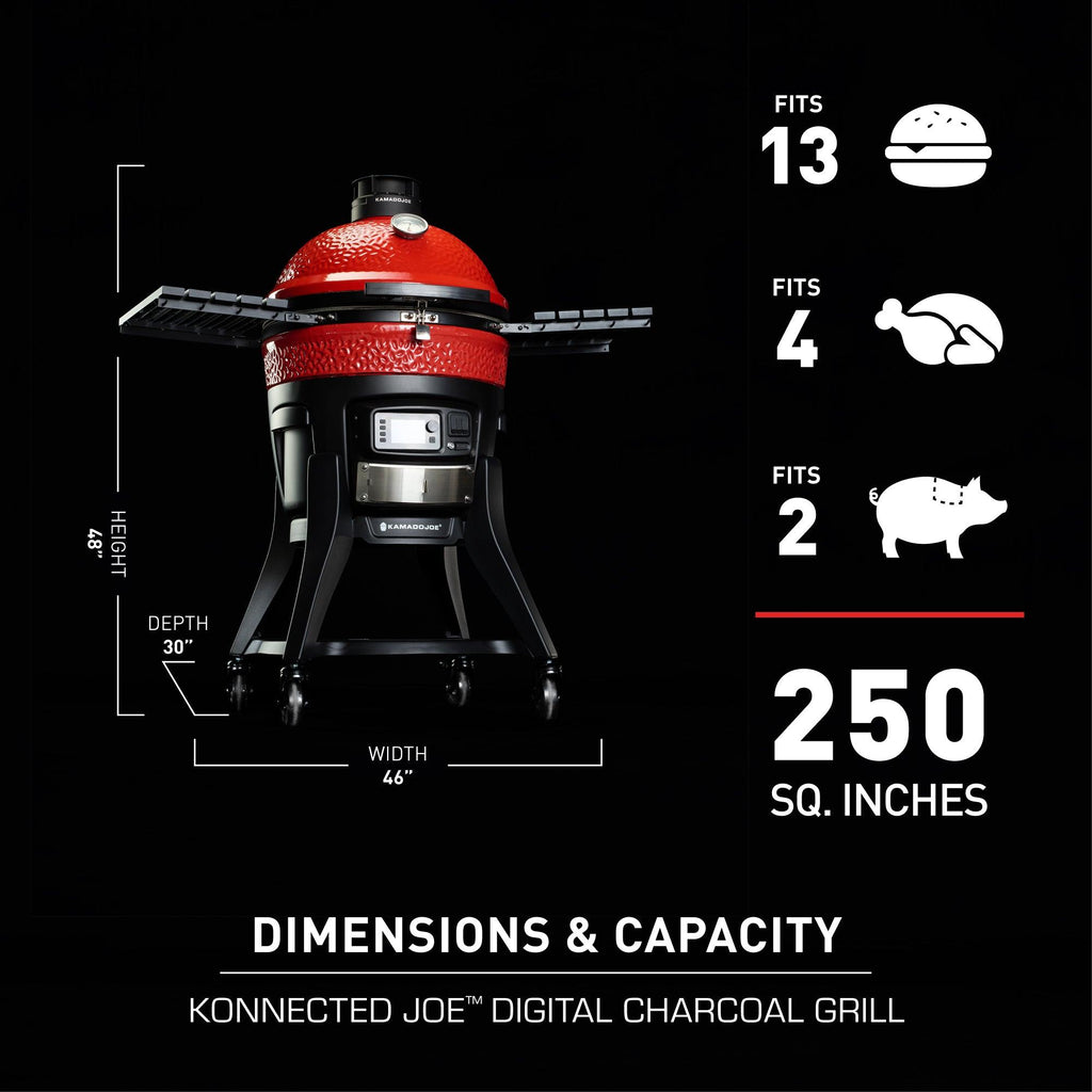 Kamado Joe Classic Konnected Joe‚ Digital Charcoal Grill and Smoker